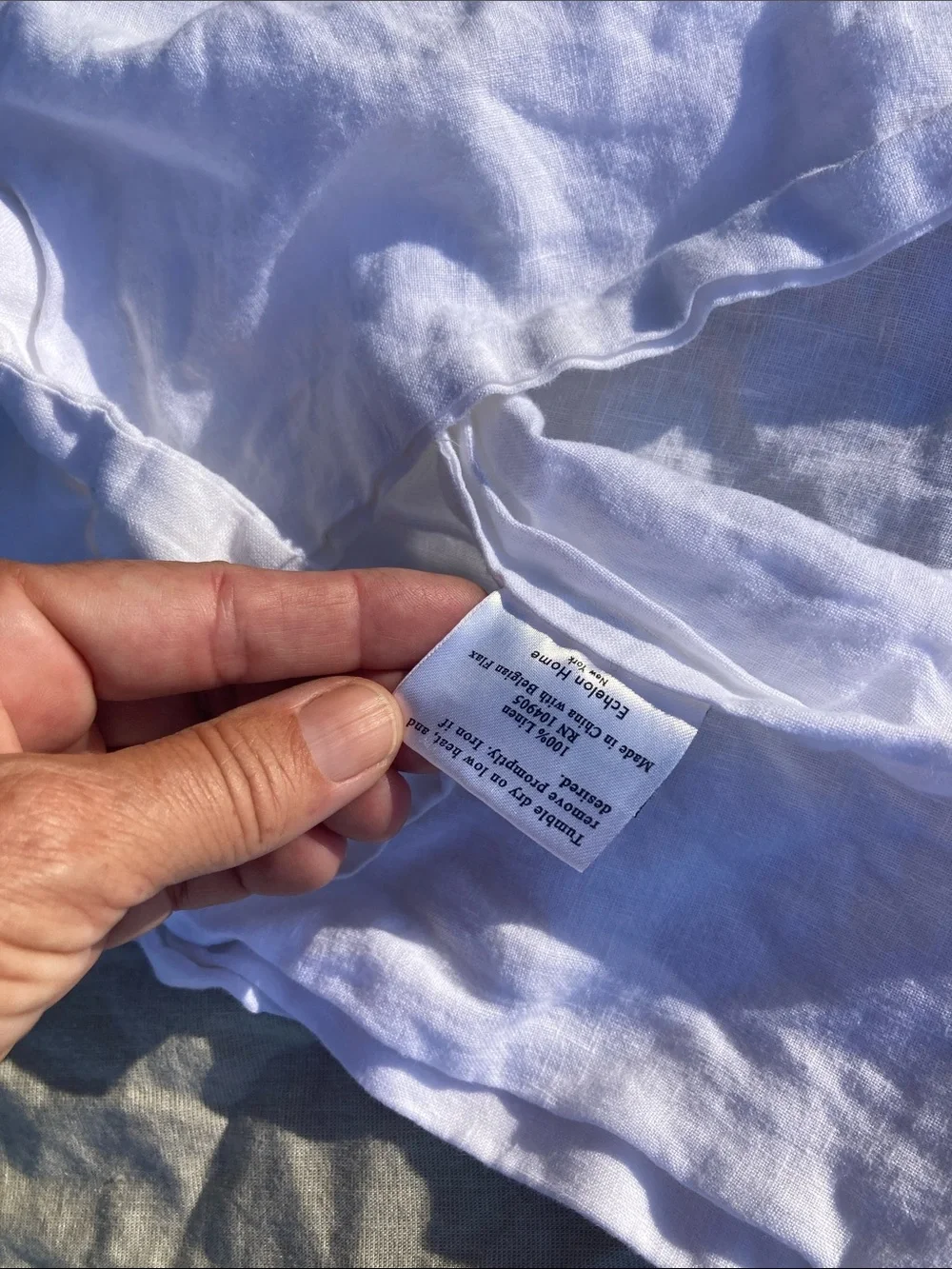 100% linen euro sham